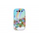 Coque pour Samsung I9300 Galaxy S3 silicone bleue arc en ciel + film protection écran offert