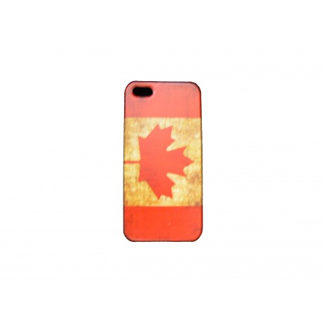Coque pour Iphone 5 drapeau Canada vintage "2" + film protection écran offert