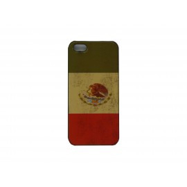 Coque pour Iphone 5 drapeau Mexique vintage+ film protection écran offert