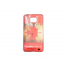 Coque pour Samsung I9100 Galaxy S2 drapeau Canada vintage + film protection écran offert