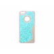 Coque pour Iphone 5 paillettes bleues métal+ film protection écran offert