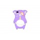 Coque Iphone 4 silicone cochon violet pirate+ film protection écran offert