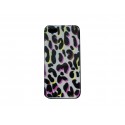 Coque pour Iphone 5 léopard noir et rose  + film protection écran offert