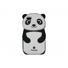 Coque pour Iphone 5 silicone panda blanc et noir + film protection écran offert