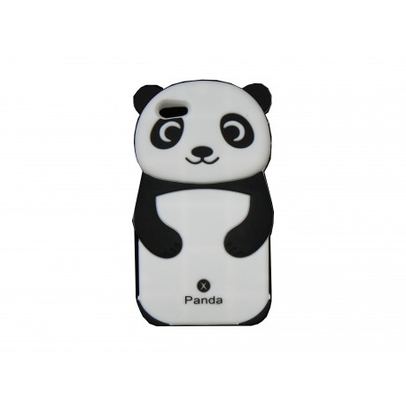 Coque pour Iphone 5 silicone panda blanc et noir + film protection écran offert