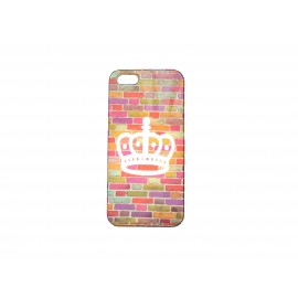 Coque pour Iphone 5 mur multicolore + film protection écran offert