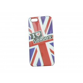 Coque pour Iphone 5 drapeau UK/Angleterre "I love London" + film protection écran offert
