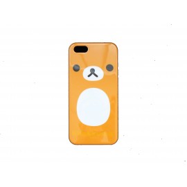 Coque pour Iphone 5 marron orange koala + film protection écran offert
