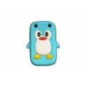 Coque pour Blackberry Curve 9320 silicone pingouin bleu turquoise + film protection écran offert