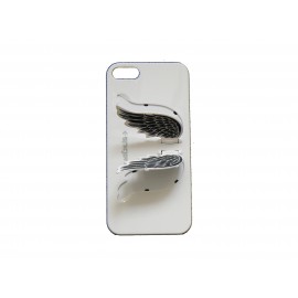Coque pour Iphone 5 blanche avec des ailes d'ange + film protection écran