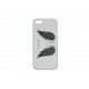 Coque pour Iphone 5 blanche avec des ailes d'ange + film protection écran