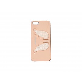 Coque pour Iphone 5 saumon avec des ailes d'ange + film protection écran