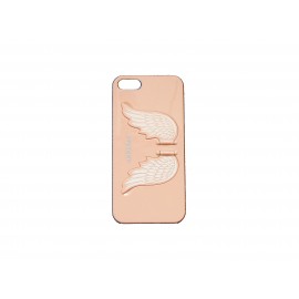 Coque pour Iphone 5 saumon avec des ailes d'ange + film protection écran