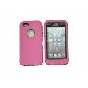 Coque pour Iphone 5 intégrale et incassable rose + film protection écran offert