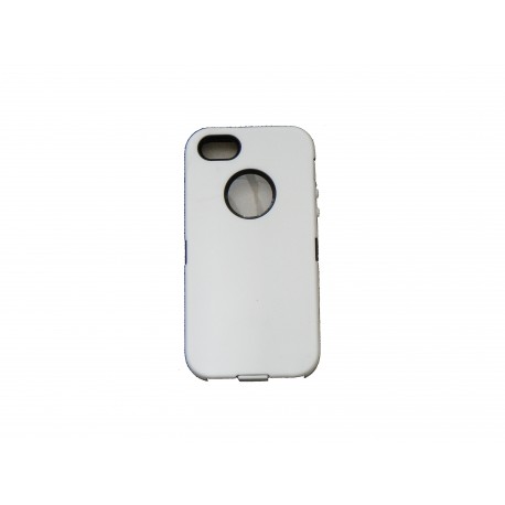Coque pour Iphone 5 intégrale et incassable blanche + film protection écran offert