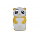 Coque pour Iphone 5 silicone panda blanc et jaune + film protection écran offert