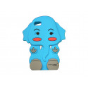 Coque pour Iphone 5 silicone éléphant bleu turquoise + film protection écran offert