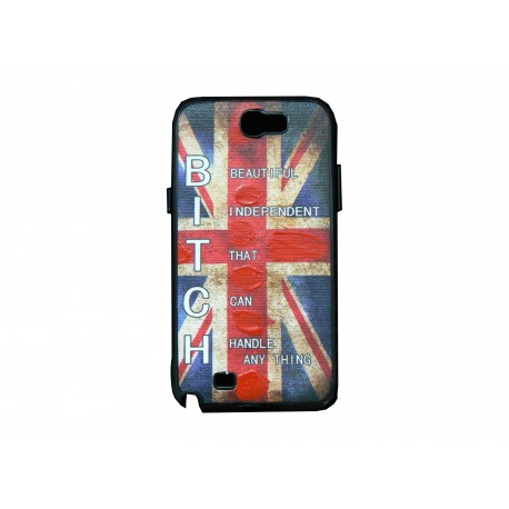 Coque pour Samsung Galaxy Note 2 - N7100  drapeau Angleterrre/ UK vintage version 1+ film protection écran offert