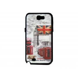 Coque pour Samsung Galaxy Note 2 - N7100  drapeau Angleterre/UK Londres + film protection écran offert