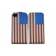 Pochette pour Iphone 4 en simili-cuir drapeau USA/Etats-Unis+ film protection écran
