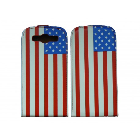 Pochette pour Samsung I9300 Galaxy S3 simili-cuir drapeau USA/Etats-Unis + film protectin écran