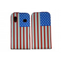 Pochette pour Samsung Galaxy Ace S5830 simili-cuir drapeau USA/Etats-Unis + film protectin écran