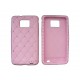 Coque pour Samsung I9100 Galaxy S2 silicone rose claire strass diamants + film protection écran offert