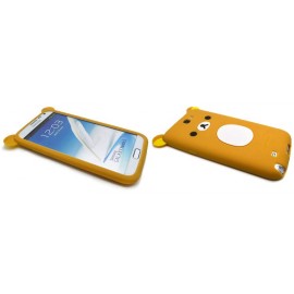 Coque pour Samsung Galaxy Note 2 - N7100  silicone koala marron + film protection écran offert