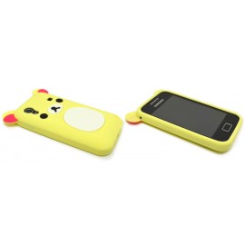 Coque Samsung S5830 Galaxy Ace silicone koala jaune clair + film protection écran offert