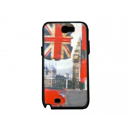 Coque pour Samsung Galaxy Note 2 - N7100  drapeau Angleterre/UK Big Ben version 2  + film protection écran offert
