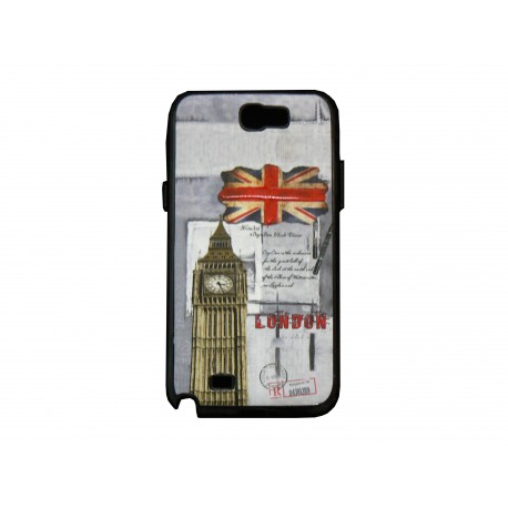 Coque pour Samsung Galaxy Note 2 - N7100  drapeau Angleterre/UK Big Ben version 3  + film protection écran offert