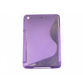 Coque silicone pour Ipad Mini "S" violette + film protection écran offert