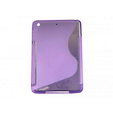 Coque silicone pour Ipad Mini "S" violette + film protection écran offert