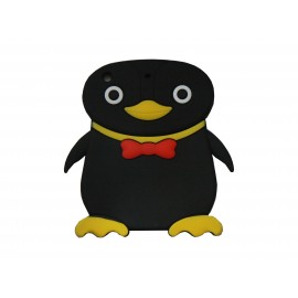 Coque silicone pour Ipad Mini pingouin noir+ film protection écran offert