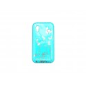 Coque pour Samsung S5830 Galaxy Ace bleue papillons fleurs argents + film protection écran offert