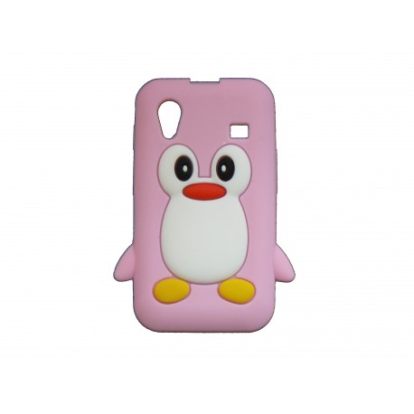 Coque pour Samsung S5830 Galaxy Ace silicone pingouin rose clair + film protection écran offert