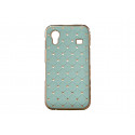 Coque pour Samsung S5830 Galaxy Ace bleue strass diamants + film protection écran offert