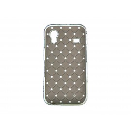 Coque pour Samsung S5830 Galaxy Ace noire strass diamants + film protection écran offert