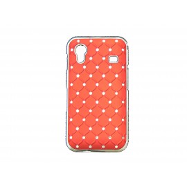 Coque pour Samsung S5830 Galaxy Ace rouge strass diamants + film protection écran offert