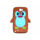 Coque pour Samsung Galaxy Note 2 - N7100  silicone pingouin orange + film protection écran offert