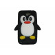 Coque pour Samsung Galaxy Note 2 - N7100  silicone pingouin noir + film protection écran offert