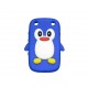 Coque pour Blackberry Curve 9320 silicone pingouin bleu + film protection écran offert
