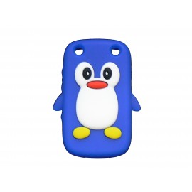 Coque pour Blackberry Curve 9320 silicone pingouin bleu + film protection écran offert