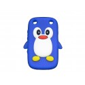 Coque pour Blackberry Curve 9320 silicone pingouin bleu + film protection écran offert