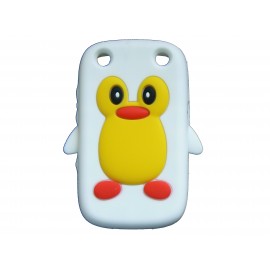 Coque pour Blackberry Curve 9320 silicone pingouin blanc + film protection écran offert