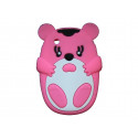 Coque silicone pour Blackberry 8520 curve ourson rose + film protection ecran offert