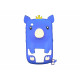 Coque silicone pour Blackberry 8520 curve cochon bleu + film protection ecran offert