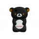 Coque silicone pour Blackberry 8520 curve ours noir oreilles marrons + film protection ecran offert