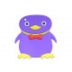 Coque silicone pour Ipad Mini pingouin violet+ film protection écran offert