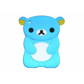 Coque silicone pour Ipad Mini koala bleu turquoise+ film protection écran offert